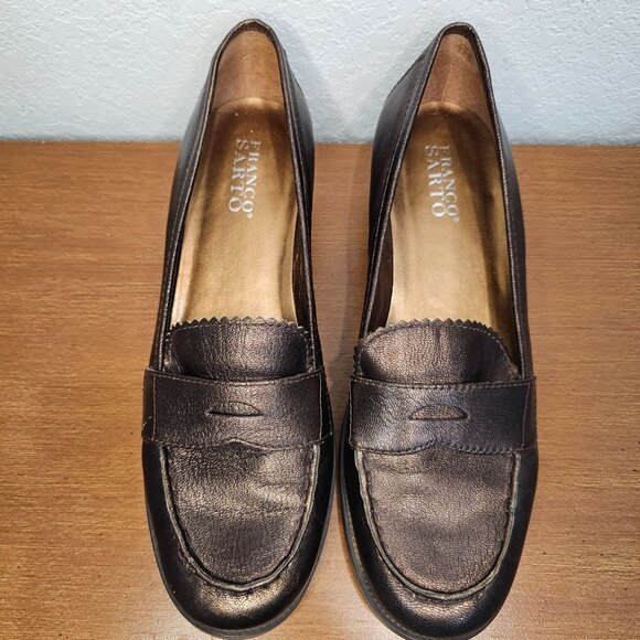 Men's Franco Sarto Dress Shoe Loafer Black Size 10 - Picture 1 of 11